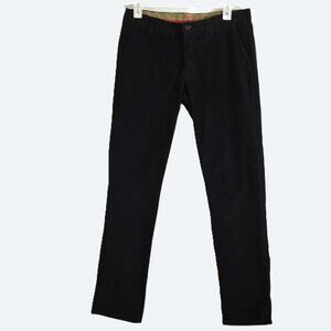 Oxemberg black Brawn Fit textured Cotton pants size L